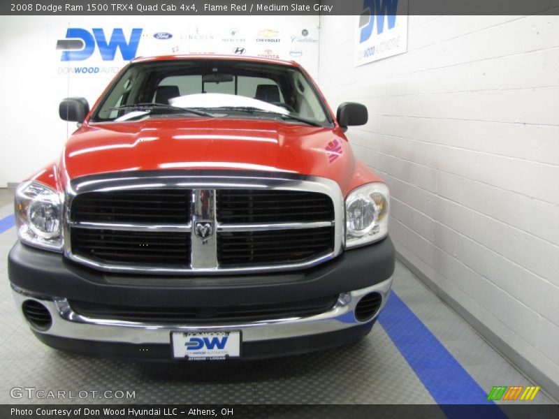 Flame Red / Medium Slate Gray 2008 Dodge Ram 1500 TRX4 Quad Cab 4x4