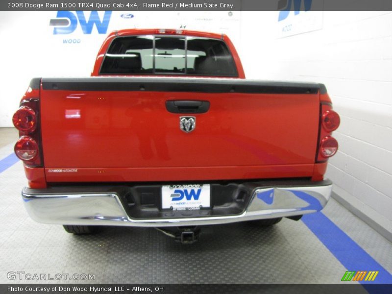 Flame Red / Medium Slate Gray 2008 Dodge Ram 1500 TRX4 Quad Cab 4x4
