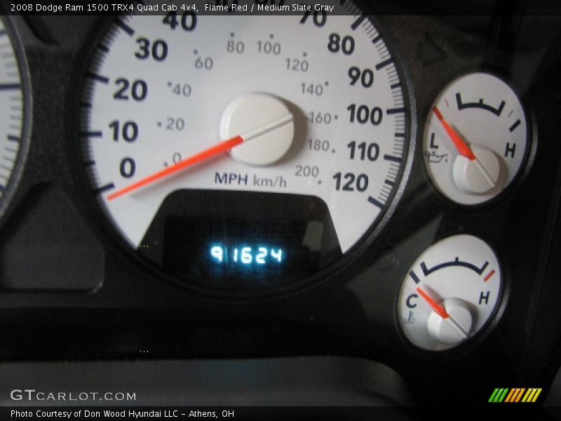 Flame Red / Medium Slate Gray 2008 Dodge Ram 1500 TRX4 Quad Cab 4x4