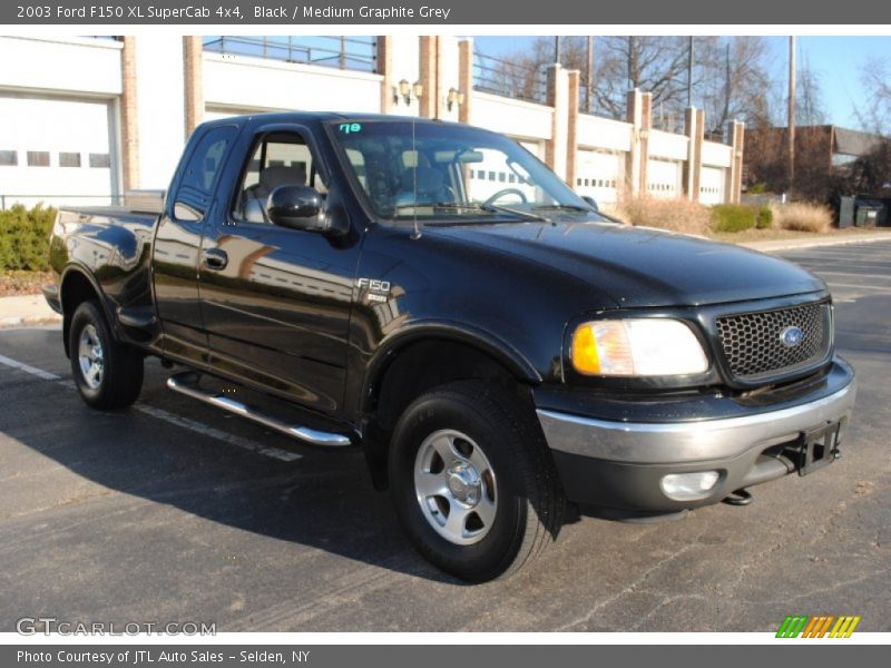 Black / Medium Graphite Grey 2003 Ford F150 XL SuperCab 4x4