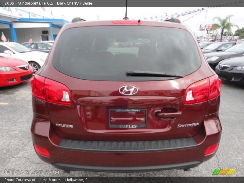 Dark Cherry / Beige 2009 Hyundai Santa Fe GLS