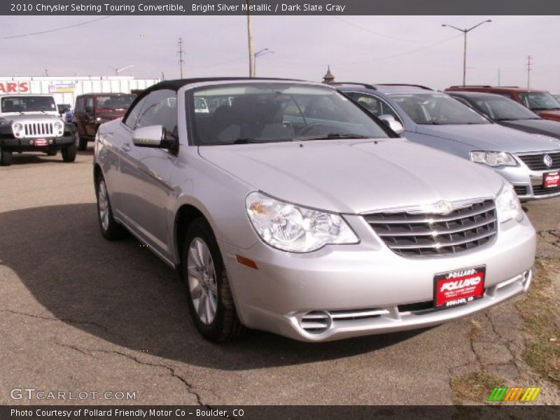 Bright Silver Metallic / Dark Slate Gray 2010 Chrysler Sebring Touring Convertible