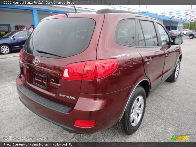 Dark Cherry / Beige 2009 Hyundai Santa Fe GLS