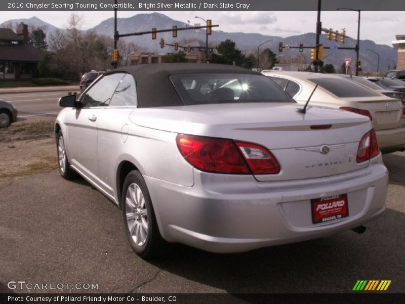 Bright Silver Metallic / Dark Slate Gray 2010 Chrysler Sebring Touring Convertible