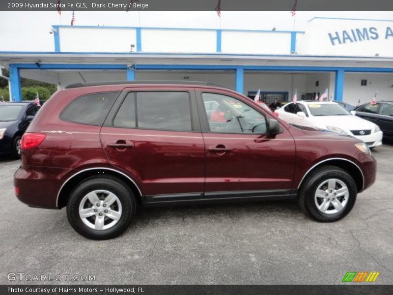 Dark Cherry / Beige 2009 Hyundai Santa Fe GLS