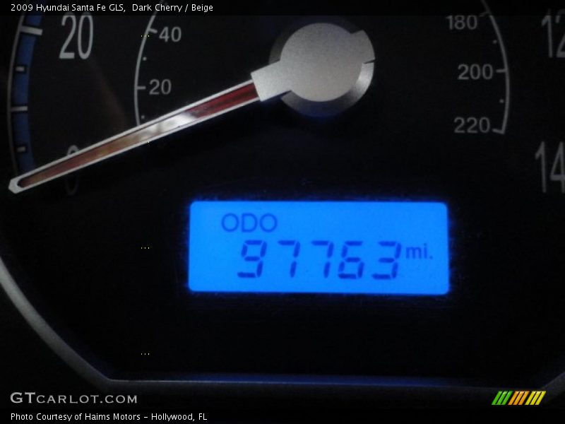 Dark Cherry / Beige 2009 Hyundai Santa Fe GLS