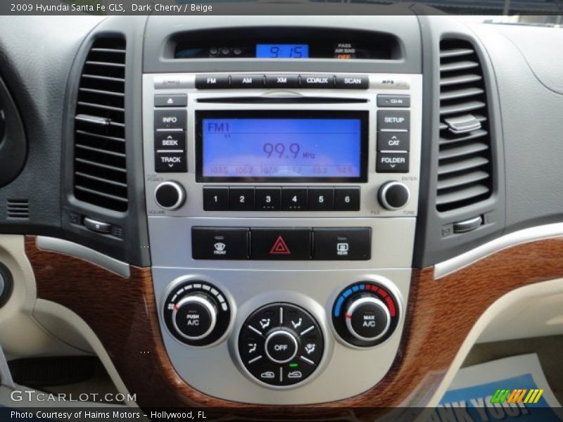 Dark Cherry / Beige 2009 Hyundai Santa Fe GLS