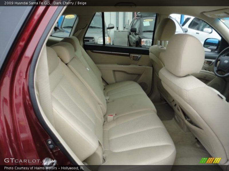 Dark Cherry / Beige 2009 Hyundai Santa Fe GLS