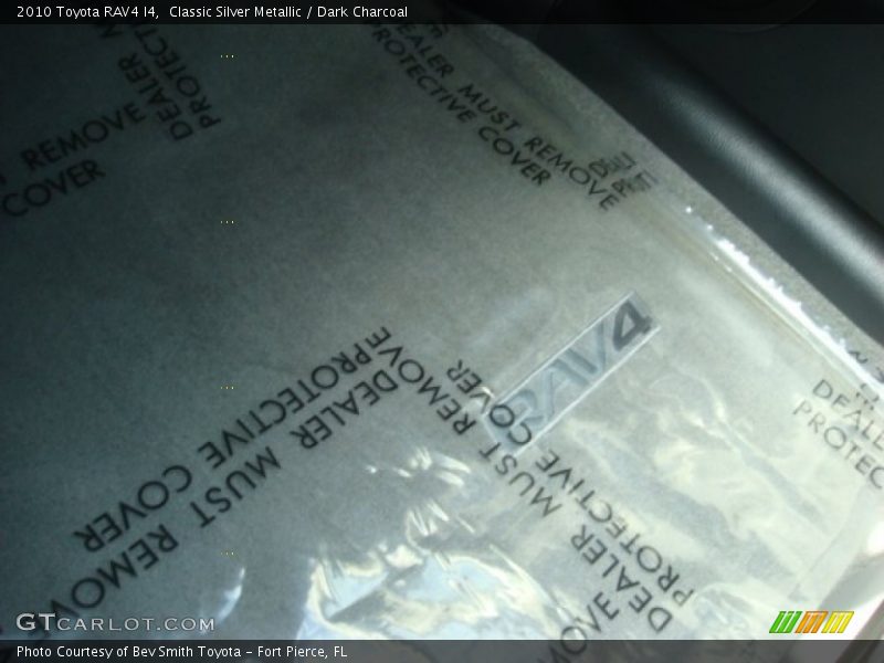 Classic Silver Metallic / Dark Charcoal 2010 Toyota RAV4 I4