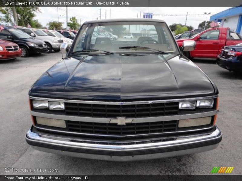 Onyx Black / Beige 1990 Chevrolet C/K C1500 Silverado Regular Cab