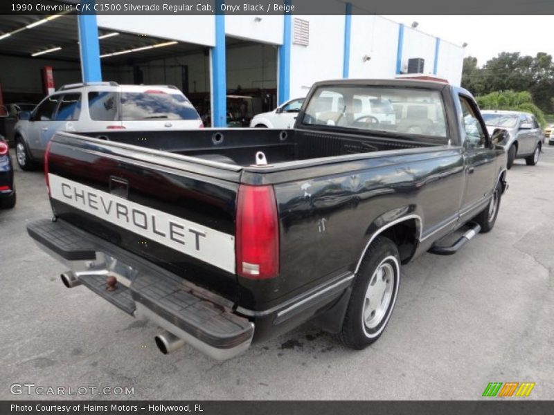 Onyx Black / Beige 1990 Chevrolet C/K C1500 Silverado Regular Cab