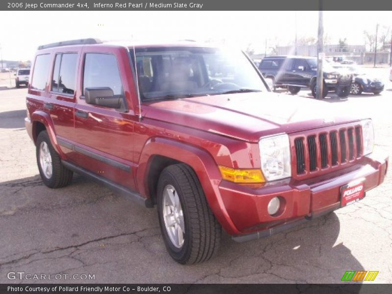 Inferno Red Pearl / Medium Slate Gray 2006 Jeep Commander 4x4
