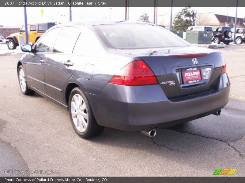 Graphite Pearl / Gray 2007 Honda Accord LX V6 Sedan