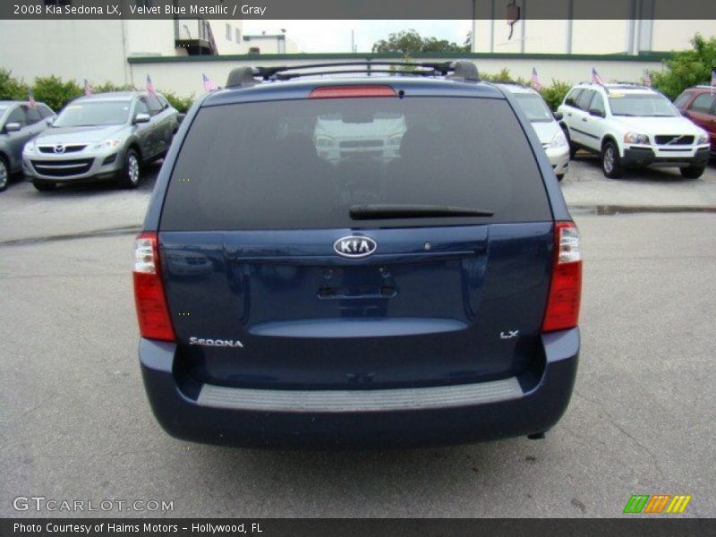 Velvet Blue Metallic / Gray 2008 Kia Sedona LX