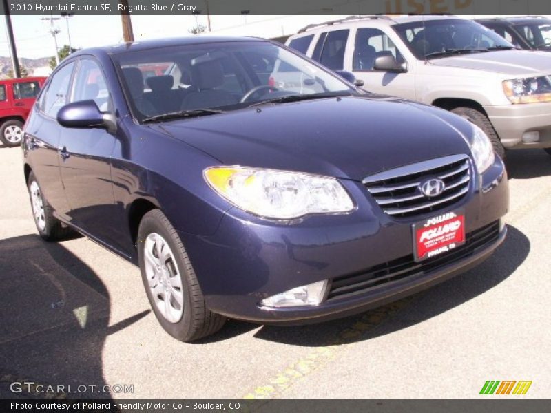 Regatta Blue / Gray 2010 Hyundai Elantra SE