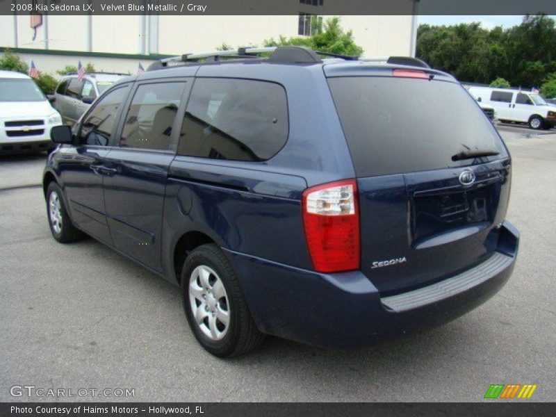 Velvet Blue Metallic / Gray 2008 Kia Sedona LX