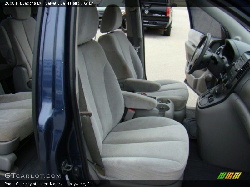 Velvet Blue Metallic / Gray 2008 Kia Sedona LX