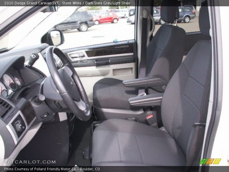 Stone White / Dark Slate Gray/Light Shale 2010 Dodge Grand Caravan SXT