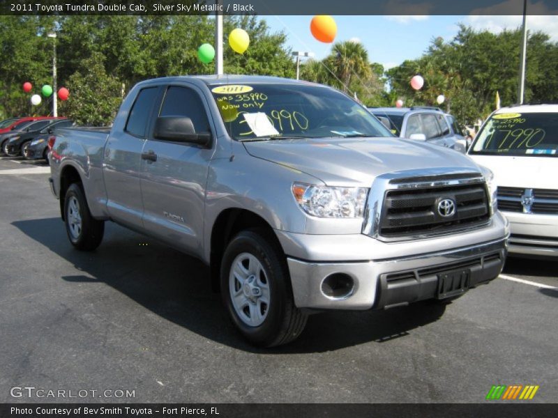 Silver Sky Metallic / Black 2011 Toyota Tundra Double Cab