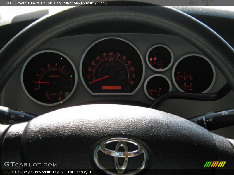Silver Sky Metallic / Black 2011 Toyota Tundra Double Cab
