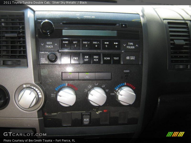 Silver Sky Metallic / Black 2011 Toyota Tundra Double Cab