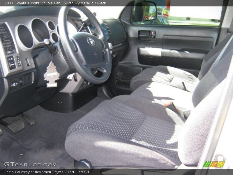 Silver Sky Metallic / Black 2011 Toyota Tundra Double Cab
