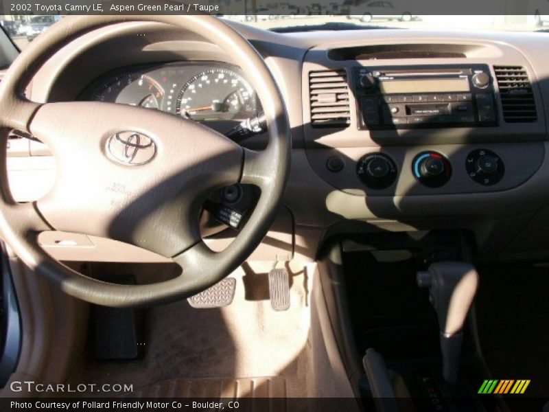 Aspen Green Pearl / Taupe 2002 Toyota Camry LE