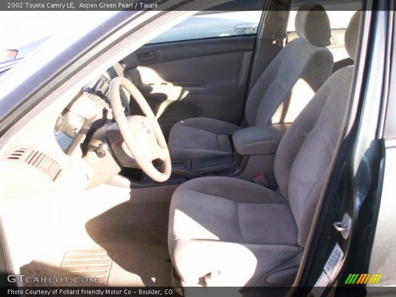 Aspen Green Pearl / Taupe 2002 Toyota Camry LE