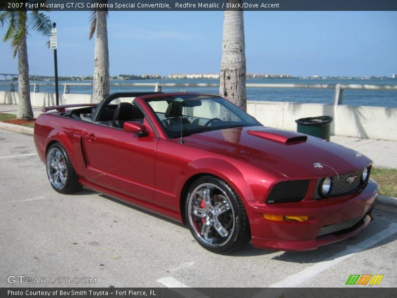 Redfire Metallic / Black/Dove Accent 2007 Ford Mustang GT/CS California Special Convertible