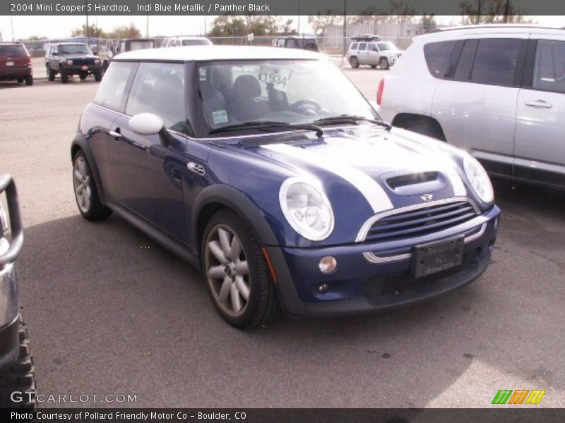 Indi Blue Metallic / Panther Black 2004 Mini Cooper S Hardtop