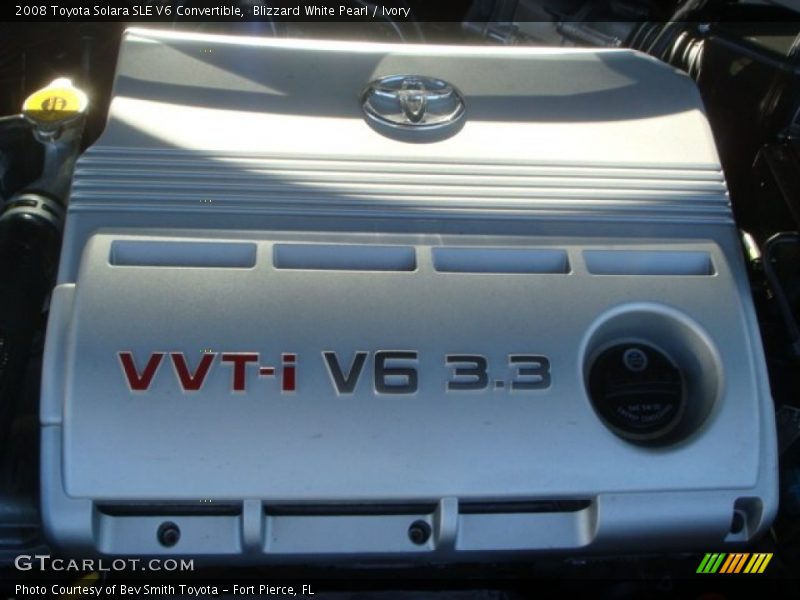 Blizzard White Pearl / Ivory 2008 Toyota Solara SLE V6 Convertible