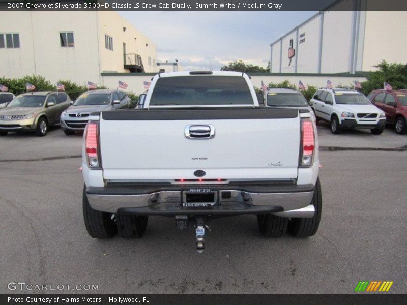 Summit White / Medium Gray 2007 Chevrolet Silverado 3500HD Classic LS Crew Cab Dually