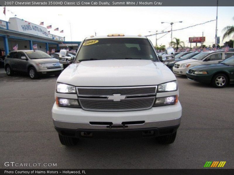 Summit White / Medium Gray 2007 Chevrolet Silverado 3500HD Classic LS Crew Cab Dually