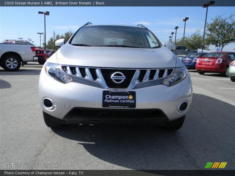 Brilliant Silver Metallic / Black 2009 Nissan Murano S AWD