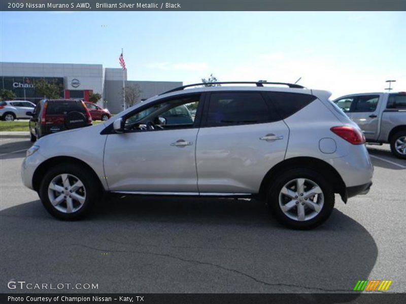Brilliant Silver Metallic / Black 2009 Nissan Murano S AWD