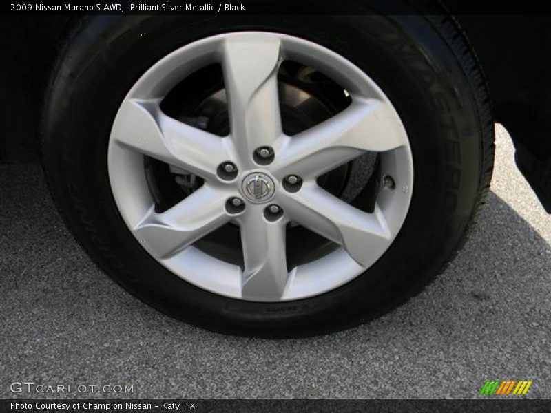 Brilliant Silver Metallic / Black 2009 Nissan Murano S AWD