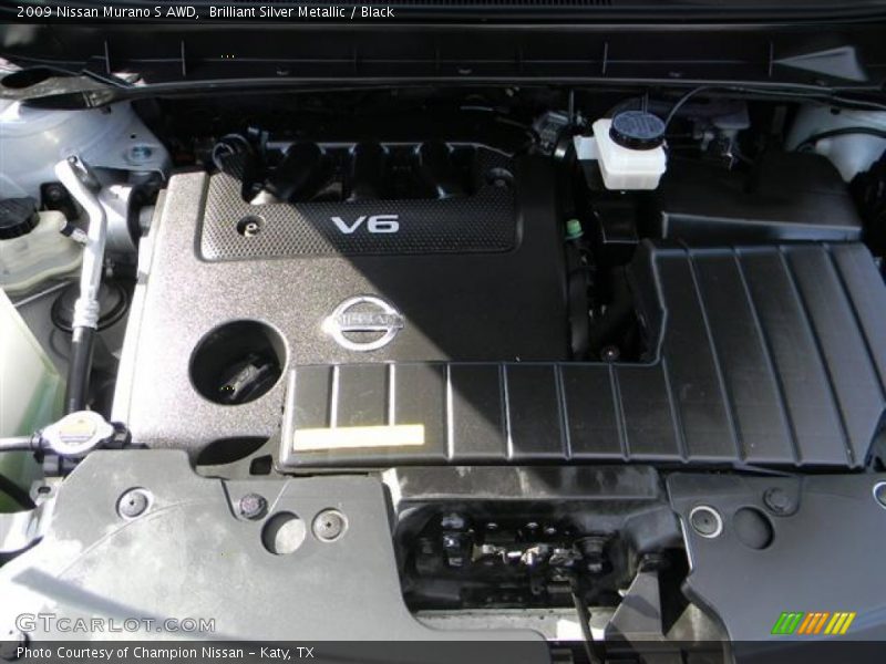 Brilliant Silver Metallic / Black 2009 Nissan Murano S AWD