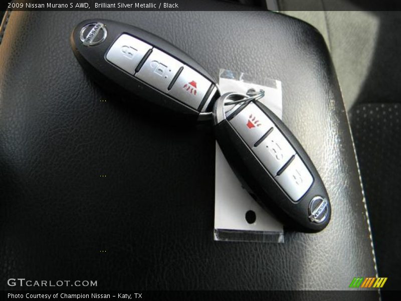 Brilliant Silver Metallic / Black 2009 Nissan Murano S AWD