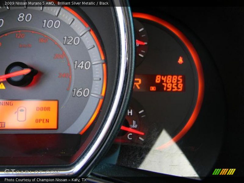 Brilliant Silver Metallic / Black 2009 Nissan Murano S AWD