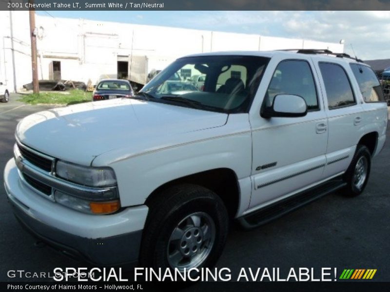 Summit White / Tan/Neutral 2001 Chevrolet Tahoe LT