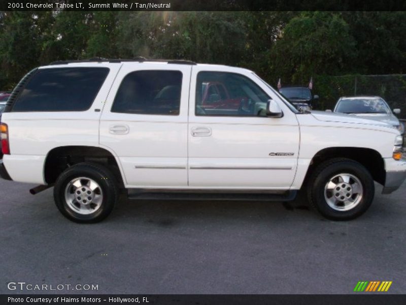 Summit White / Tan/Neutral 2001 Chevrolet Tahoe LT