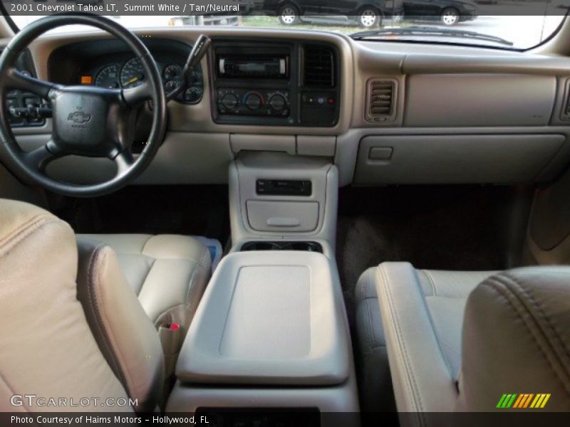 Summit White / Tan/Neutral 2001 Chevrolet Tahoe LT