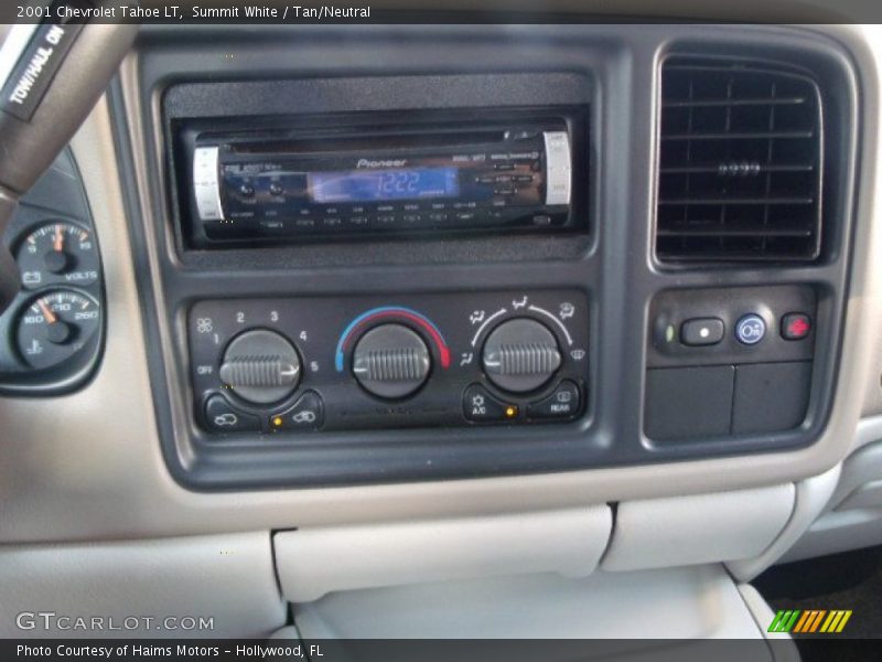 Summit White / Tan/Neutral 2001 Chevrolet Tahoe LT