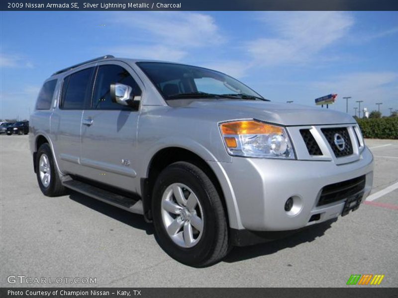 Silver Lightning Metallic / Charcoal 2009 Nissan Armada SE