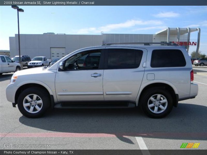Silver Lightning Metallic / Charcoal 2009 Nissan Armada SE