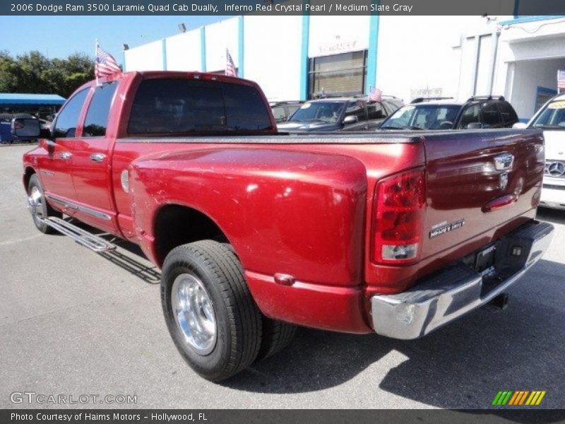 Inferno Red Crystal Pearl / Medium Slate Gray 2006 Dodge Ram 3500 Laramie Quad Cab Dually