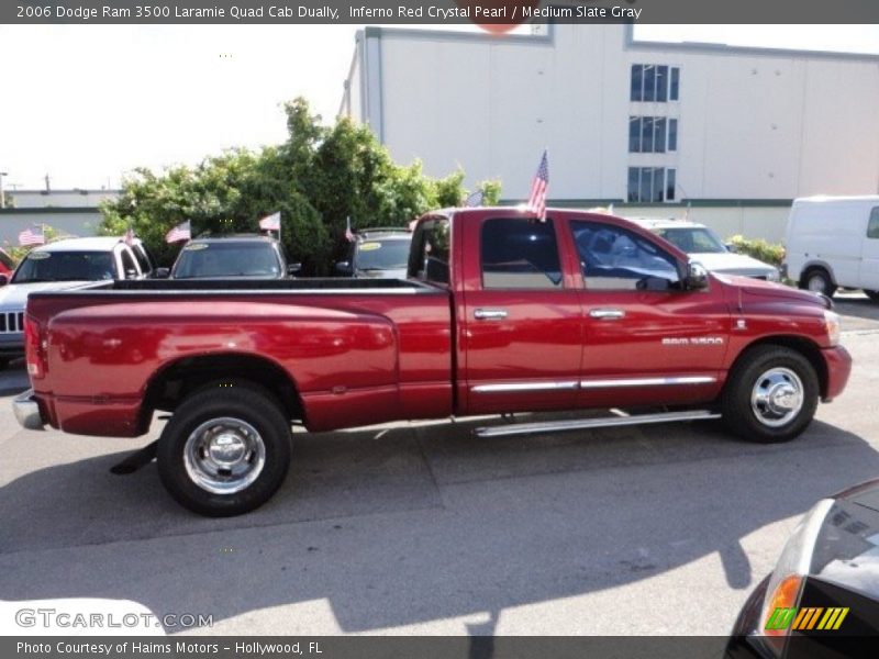 Inferno Red Crystal Pearl / Medium Slate Gray 2006 Dodge Ram 3500 Laramie Quad Cab Dually