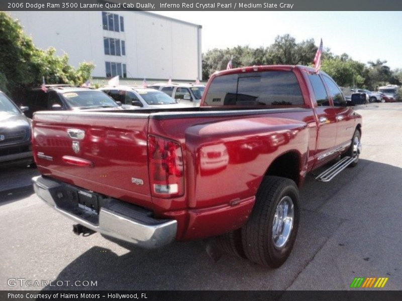 Inferno Red Crystal Pearl / Medium Slate Gray 2006 Dodge Ram 3500 Laramie Quad Cab Dually