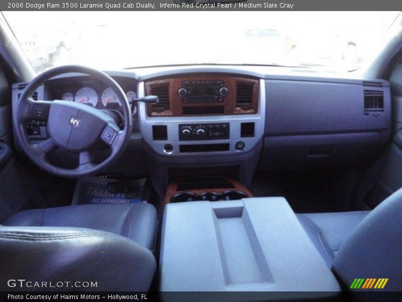 Inferno Red Crystal Pearl / Medium Slate Gray 2006 Dodge Ram 3500 Laramie Quad Cab Dually