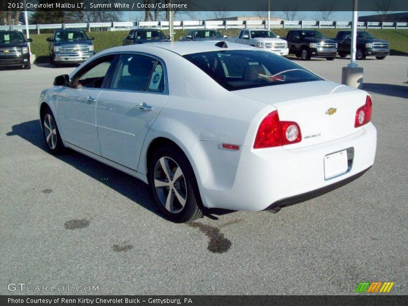 Summit White / Cocoa/Cashmere 2012 Chevrolet Malibu LT